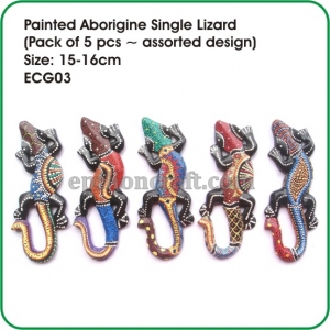Painted Aborigine Single Lizard 15-16cm (Pack of 5 pcs)